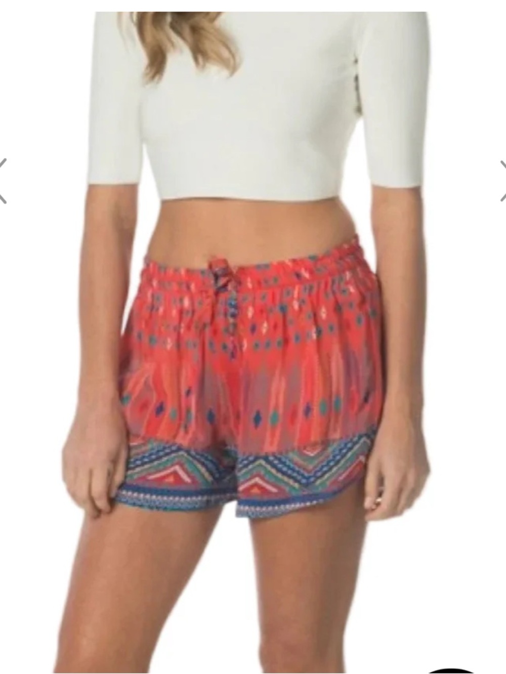Tolani shorts pure silk M beach festival vacation cruise tribal